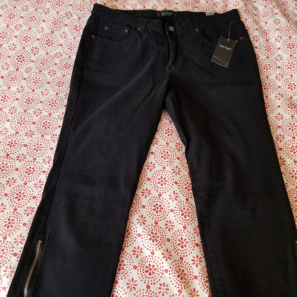 NWT Karen Kane Black Cropped Jeans Sz 12